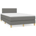 Pat box spring cu saltea, gri închis, 120x190 cm, textil - WALTI WALTI