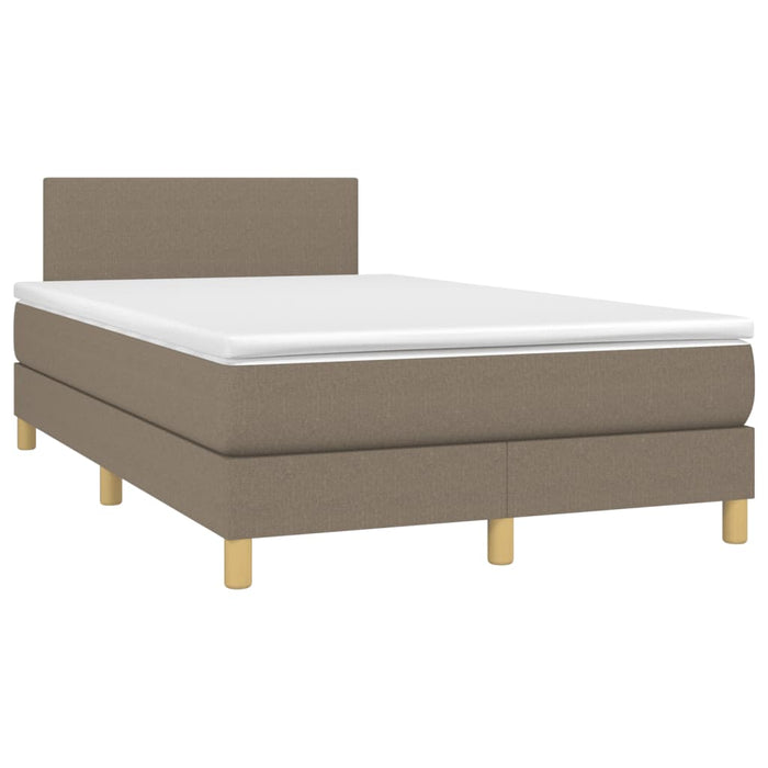 Pat box spring cu saltea, taupe, 120x190 cm material textil - WALTI WALTI