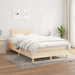 Pat continental cu saltea, crem, 120x190 cm, textil - WALTI WALTI