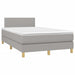Pat box spring cu saltea, gri deschis, 120x190 cm, textil - WALTI WALTI