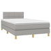 Pat box spring cu saltea, gri deschis, 120x190 cm, textil - WALTI WALTI