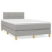 Pat box spring cu saltea, gri deschis, 120x190 cm, textil - WALTI WALTI