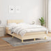 Pat continental cu saltea, crem, 120x190 cm, textil - WALTI WALTI
