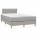 Pat box spring cu saltea, gri deschis, 120x190 cm, textil - WALTI WALTI