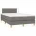 Pat box spring cu saltea, gri închis, 120x190 cm, textil - WALTI WALTI