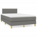 Pat box spring cu saltea, gri închis, 120x190 cm, textil - WALTI WALTI