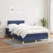 Pat box spring cu saltea, albastru, 120x190 cm, material textil - WALTI WALTI