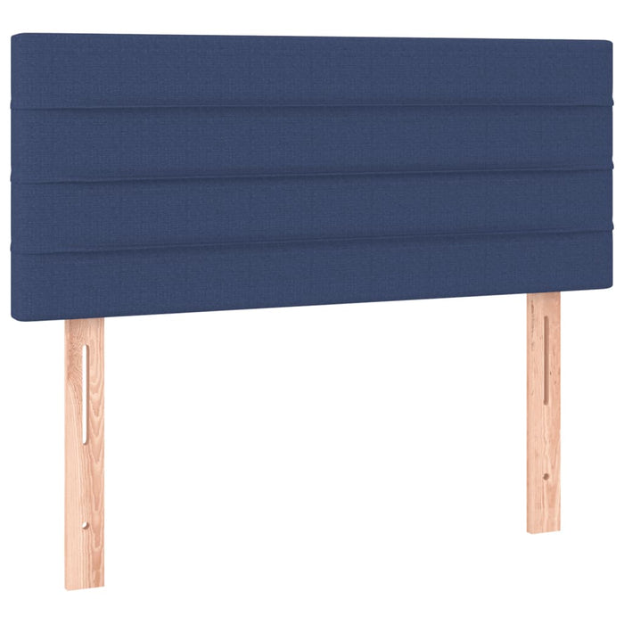 Pat box spring cu saltea, albastru, 120x190 cm, material textil - WALTI WALTI