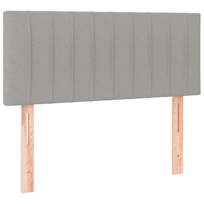 Pat box spring cu saltea, gri deschis, 120x190 cm, textil - WALTI WALTI