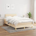 Pat continental cu saltea, crem, 120x190 cm, textil - WALTI WALTI