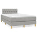 Pat box spring cu saltea, gri deschis, 120x190 cm, textil - WALTI WALTI