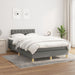 Pat box spring cu saltea, gri închis, 120x190 cm, textil - WALTI WALTI