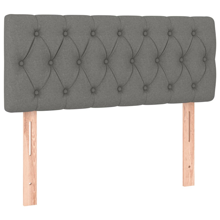 Pat box spring cu saltea, gri închis, 120x190 cm, textil - WALTI WALTI