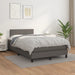 Pat box spring cu saltea, gri, 120x190 cm, piele ecologică - WALTI WALTI