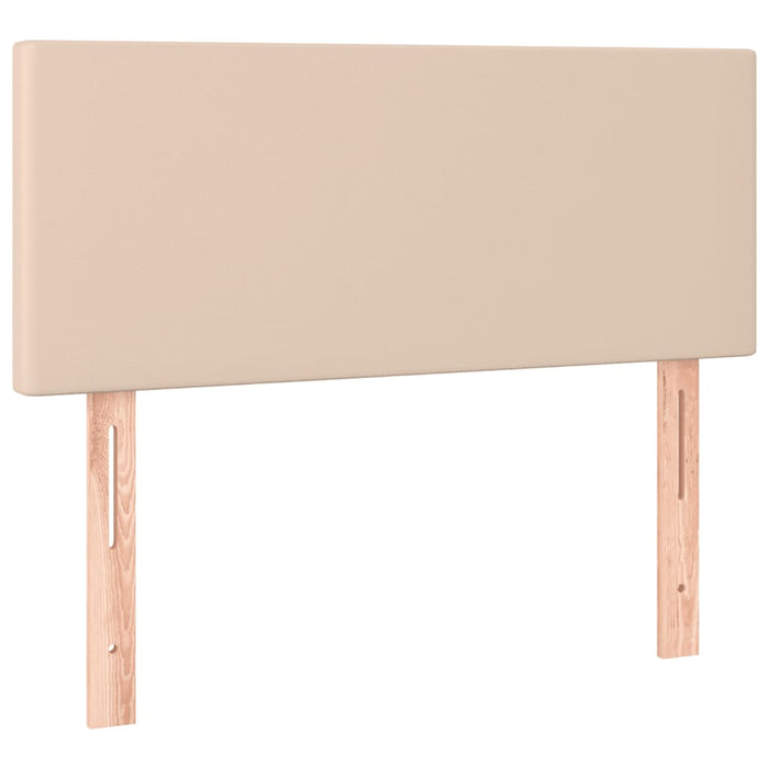 Pat box spring cu saltea, cappuccino, 120x190cm piele ecologică - WALTI WALTI