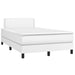 Pat box spring cu saltea, alb, 120x190 cm, piele ecologică - WALTI WALTI
