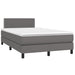 Pat box spring cu saltea, gri, 120x190 cm, piele ecologică - WALTI WALTI