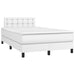 Pat box spring cu saltea, alb, 120x190 cm, piele ecologică - WALTI WALTI