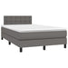 Pat box spring cu saltea, gri, 120x190 cm, piele ecologică - WALTI WALTI