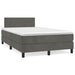 Pat box spring cu saltea, gri închis, 120x190 cm, catifea - WALTI WALTI