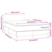 Pat box spring cu saltea, negru, 120x190 cm, catifea - WALTI WALTI