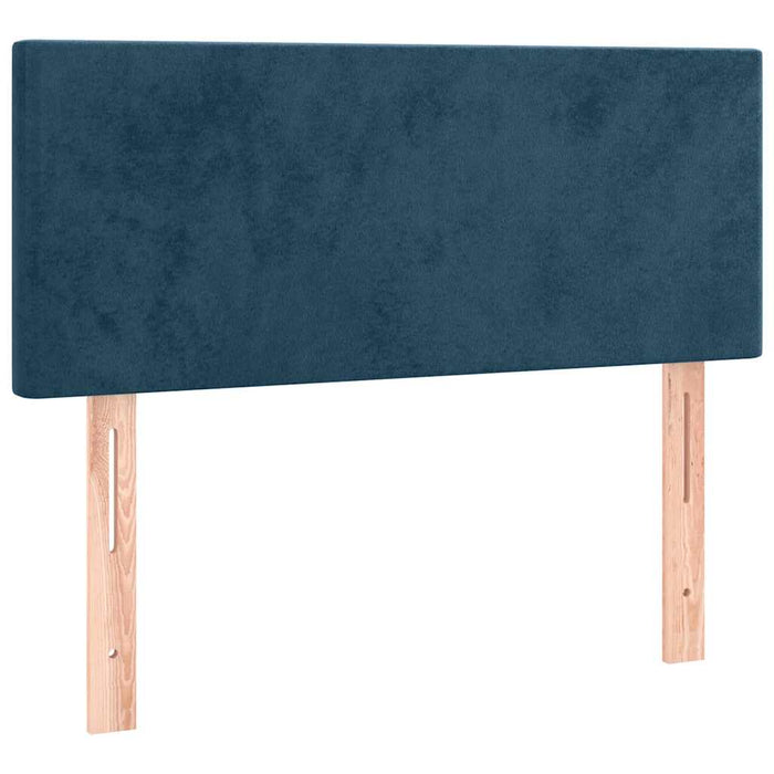 Pat box spring cu saltea, albastru închis, 120x190 cm, catifea - WALTI WALTI