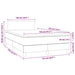 Pat box spring cu saltea, albastru închis, 120x190 cm, catifea - WALTI WALTI