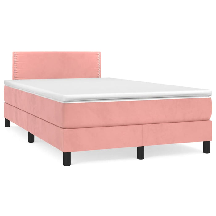 Pat box spring cu saltea, negru, 120x190 cm, catifea - WALTI WALTI