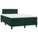 Pat box spring cu saltea, verde închis, 120x190 cm, catifea - WALTI WALTI