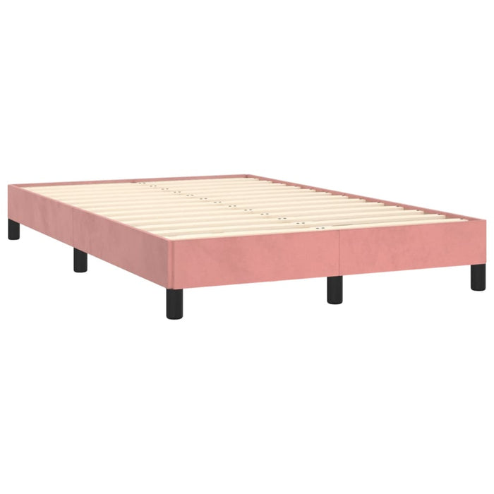 Pat box spring cu saltea, negru, 120x190 cm, catifea WALTI