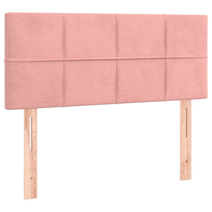 Pat box spring cu saltea, negru, 120x190 cm, catifea WALTI