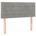 Pat box spring cu saltea, gri deschis, 120x190 cm, catifea - WALTI WALTI