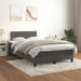 Pat box spring cu saltea, gri închis, 120x190 cm, catifea - WALTI WALTI