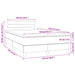 Pat box spring cu saltea, gri închis, 120x190 cm, catifea - WALTI WALTI