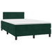 Pat box spring cu saltea, verde închis, 120x190 cm, catifea - WALTI WALTI