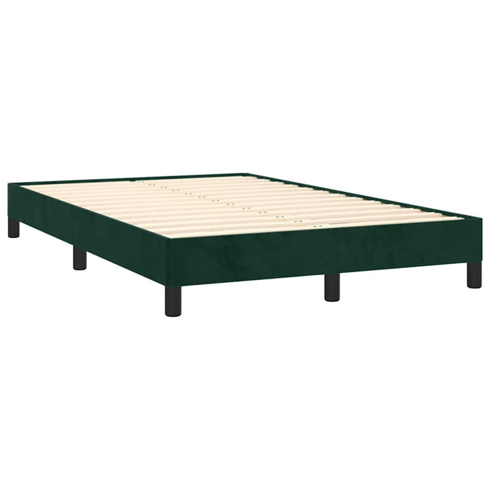 Pat box spring cu saltea, verde închis, 120x190 cm, catifea - WALTI WALTI