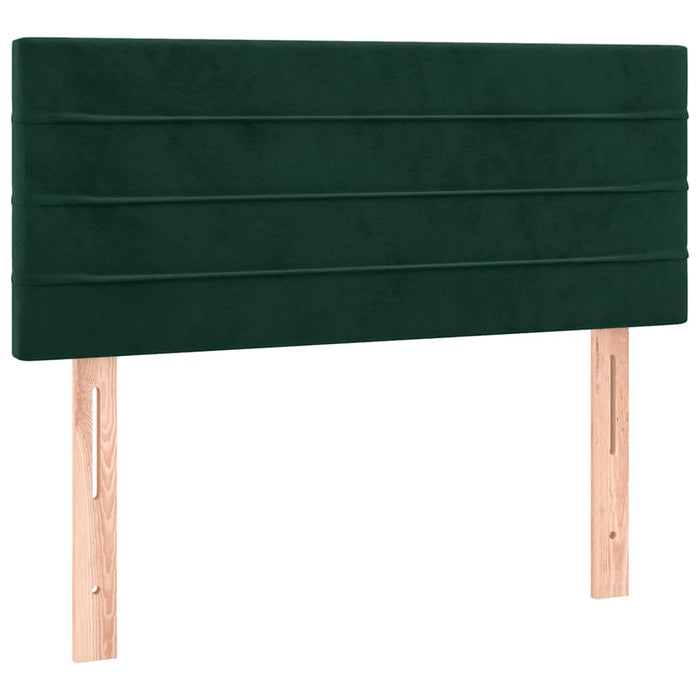 Pat box spring cu saltea, verde închis, 120x190 cm, catifea - WALTI WALTI
