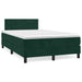 Pat box spring cu saltea, verde închis, 120x190 cm, catifea - WALTI WALTI