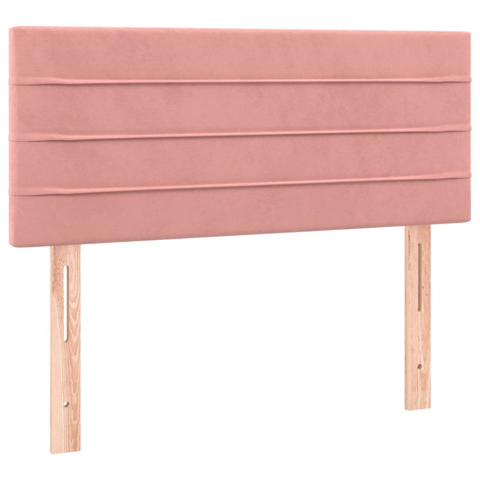 Pat box spring cu saltea, negru, 120x190 cm, catifea WALTI