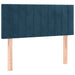 Pat box spring cu saltea, albastru închis, 120x190 cm, catifea - WALTI WALTI