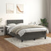 Pat box spring cu saltea, gri închis, 120x190 cm, catifea - WALTI WALTI