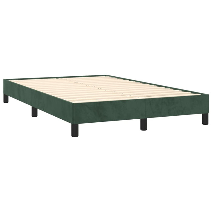 Pat box spring cu saltea, verde închis, 120x190 cm, catifea - WALTI WALTI