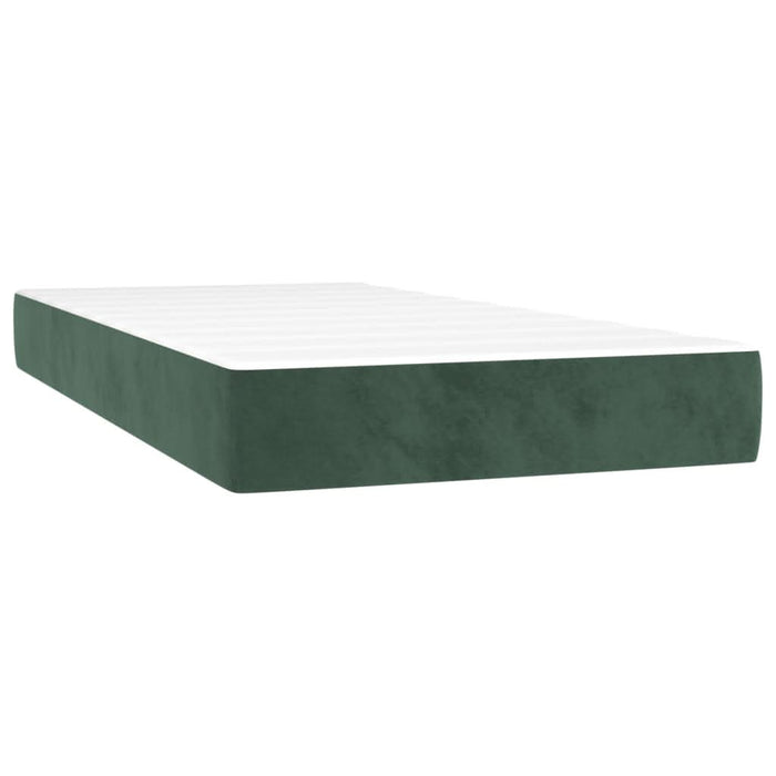 Pat box spring cu saltea, verde închis, 120x190 cm, catifea - WALTI WALTI