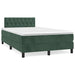 Pat box spring cu saltea, verde închis, 120x190 cm, catifea - WALTI WALTI