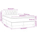 Pat box spring cu saltea, albastru închis, 120x190 cm, catifea - WALTI WALTI