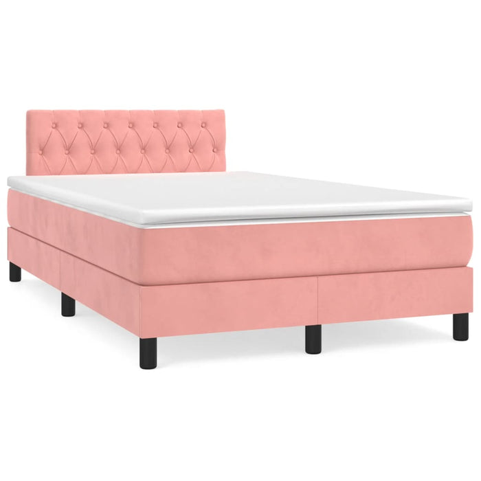 Pat box spring cu saltea, negru, 120x190 cm, catifea - WALTI WALTI