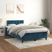 Pat box spring cu saltea, albastru închis, 120x190 cm, catifea - WALTI WALTI