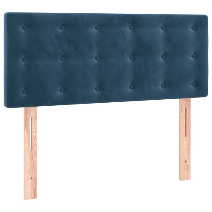 Pat box spring cu saltea, albastru închis, 120x190 cm, catifea - WALTI WALTI