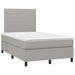 Pat box spring cu saltea, gri deschis, 120x190 cm, textil - WALTI WALTI