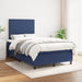 Pat box spring cu saltea, albastru, 120x190 cm, material textil - WALTI WALTI
